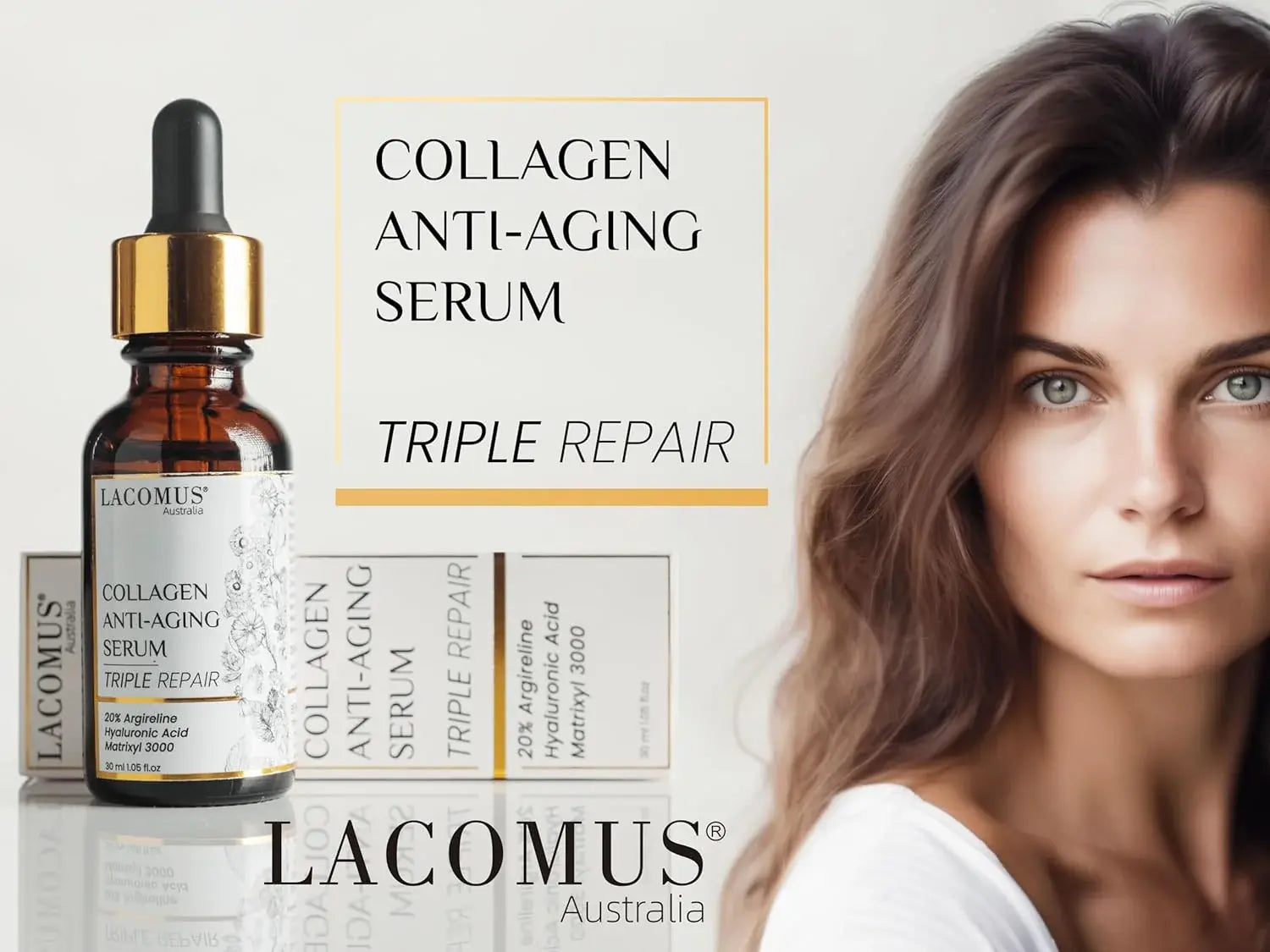 Collagen Anti-Aging Serum | Triple Repair with 20% Argireline, Hyaluronic Acid & Matrixyl 3000
